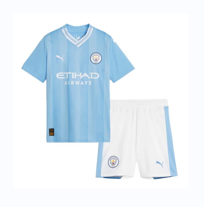 Manchester City Home Soccer Kit 2023/24 Kids